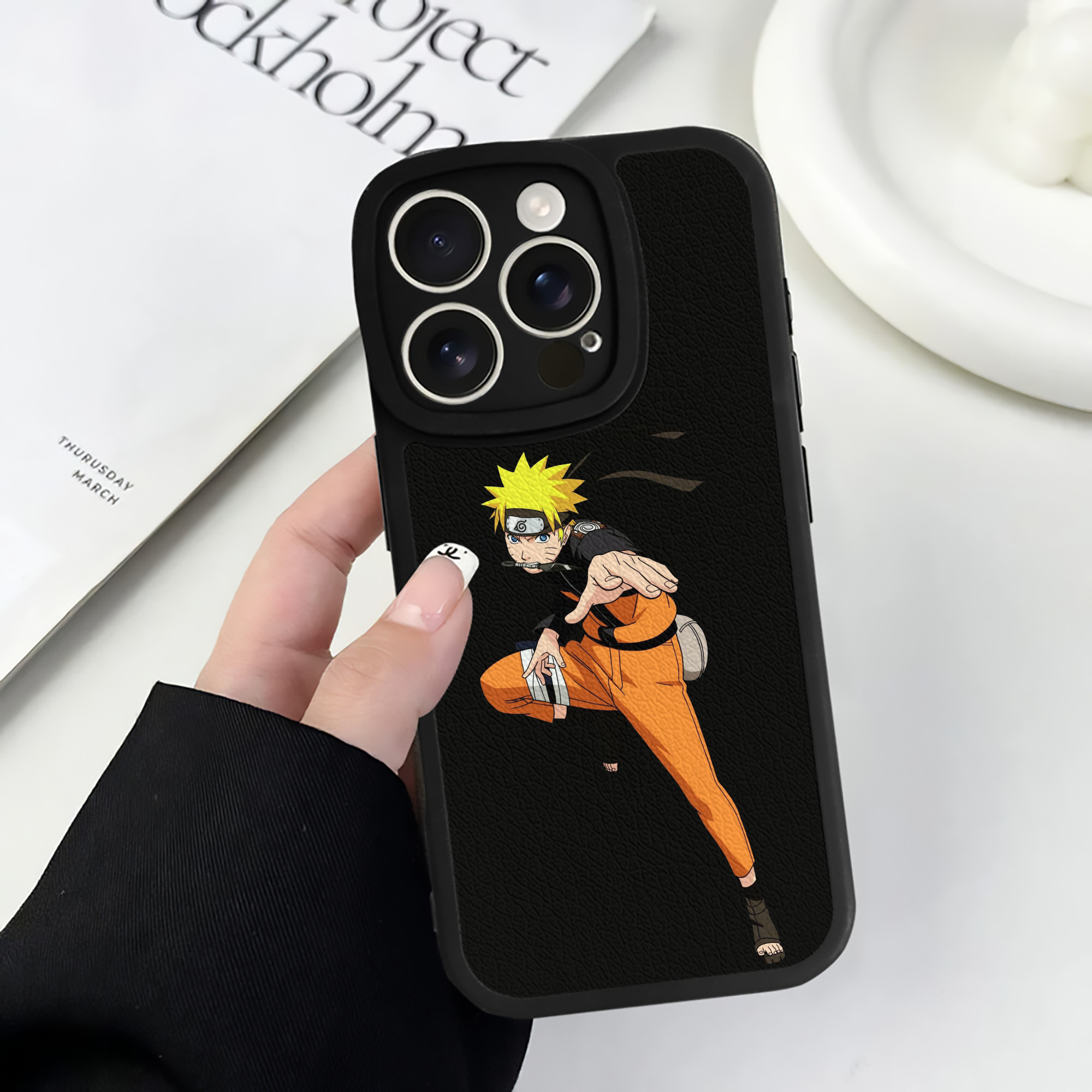（画像用） NARUTO -ナルト- うずまき ナルト Uzumaki Naruto 【iPhone 16シリーズ対応】シリコンスマホケース（レザー調） 材質：シリコン